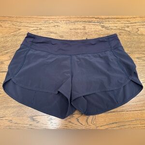 Lululemon Navy Training Shorts Size 8 Zip Pocket